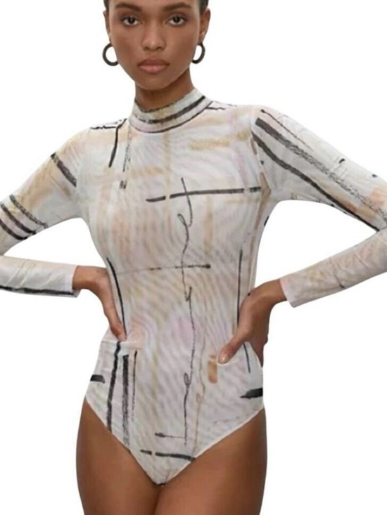 Aritzia Tops - Aritzia Babaton Parlay Bodysuit Long Sleeve- Cream, Black, Pink Size XS